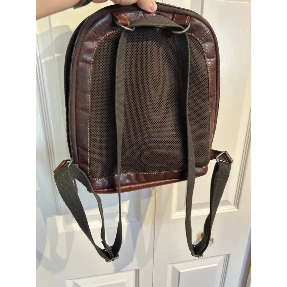Jack Georges Brown Leather Voyager Backpack